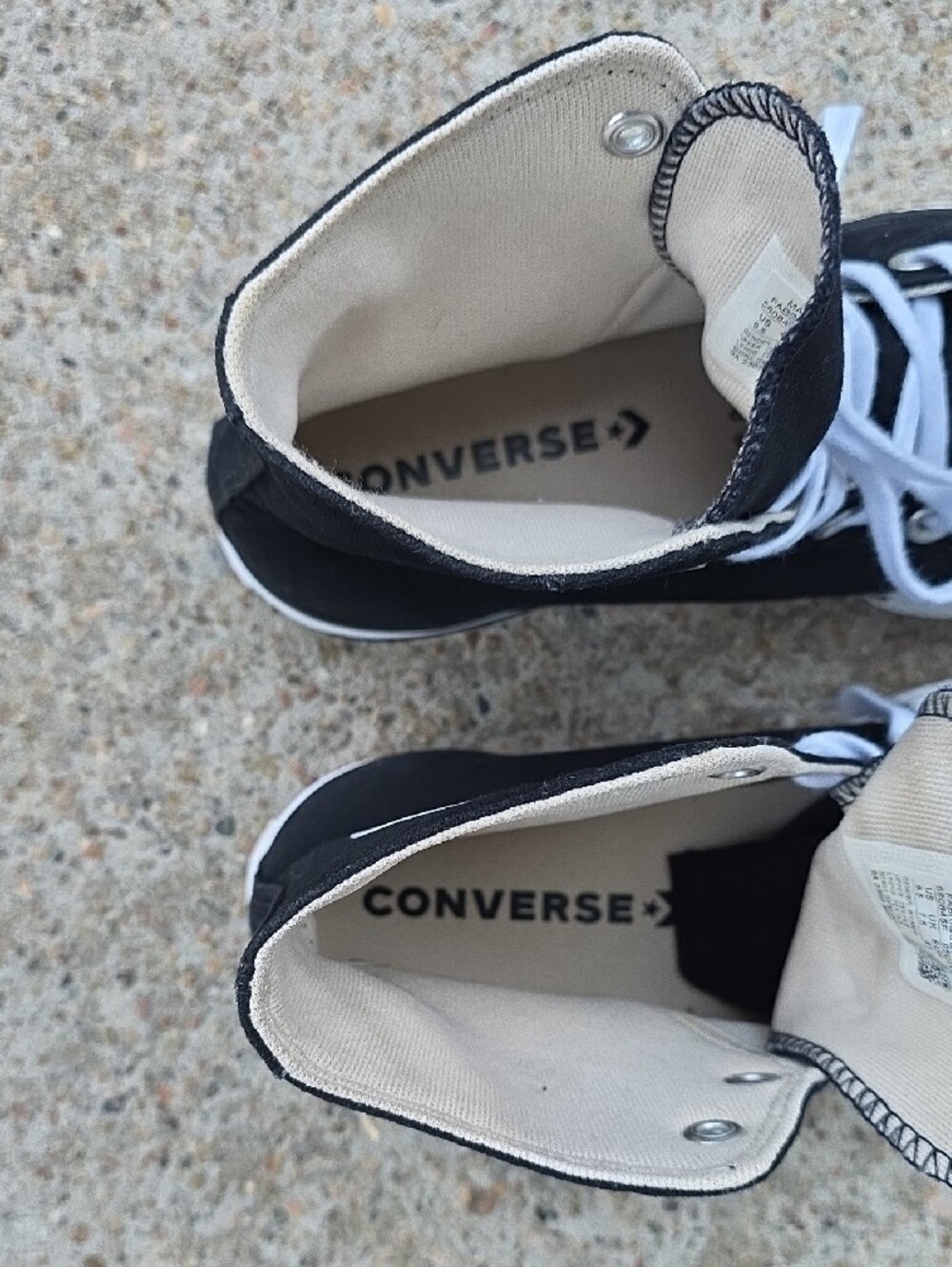 Converse All Star Black Lift Platform High Top Canvas Sneakers Size 9.5 - Picture 5 of 11